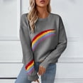 thumbnail image 1 of Wancir Women’s Graphic Sweater Casual Knit Pullover Drop Shoulder Long Sleeves Crewneck Soft Jumper Tops, 1 of 6