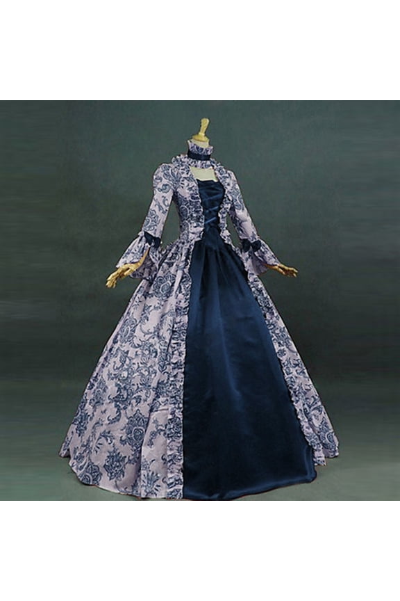 Wancir Women's High Low Victorian Dress Puff Sleeve Off Shoulder Ruffle Medieval Costume for Women Renaissance Dress