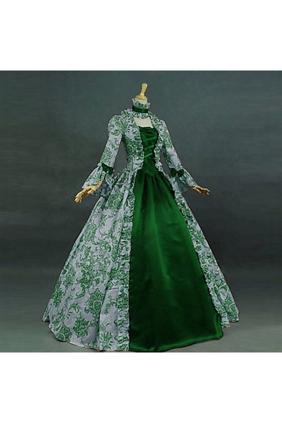 Wancir Women's High Low Victorian Dress Puff Sleeve Off Shoulder Ruffle Medieval Costume for Women Renaissance Dress