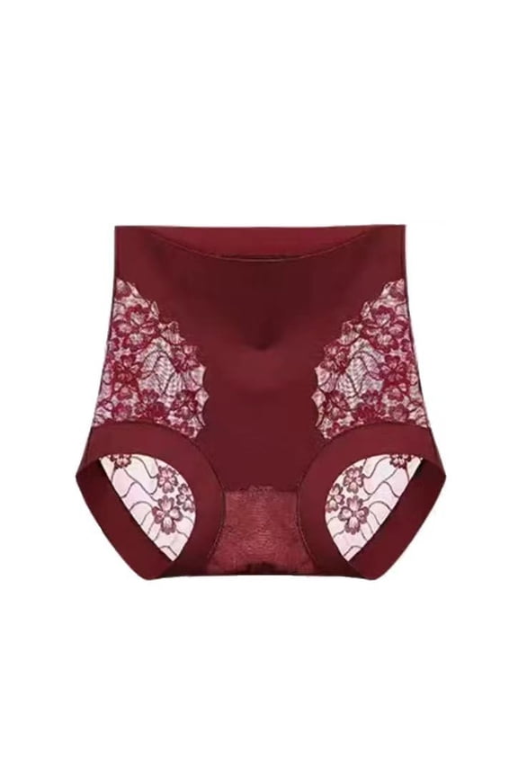 Wancir Women's High-Waist Shaping Panties Lace Trim & Tummy Control