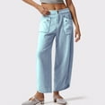 thumbnail image 1 of Wancir Women's High Waisted Straight Pants Casual Flowy Wide Leg Trousers with Pockets, 1 of 6