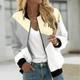 thumbnail image 1 of Wancir Women's Jacket Lightweight Bomber Jackets Pockets Windbreaker Zip-up Casual Moto Outwear, 1 of 5