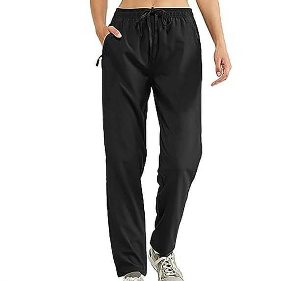 Wancir Women's Joggers Pants with Zipper Pockets High Waisted Athletic Tapered Sweatpants for Women Workout Lounge