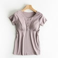 thumbnail image 1 of Wancir Women's Maternity Shirts Short Sleeves Nursing Tops Breastfeeding Tees Pregnancy Clothes, 1 of 3