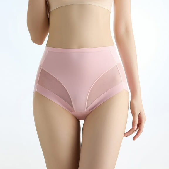 Wancir Women's Medium Waist Plus Size Sexy Solid Color Girdling Comfort Briefs Underpants