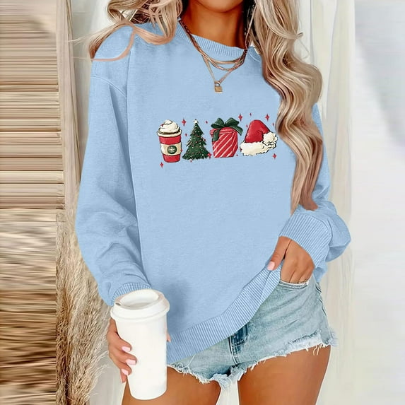 Wancir Women's Oversized Sweatshirt Los Angeles California Crewneck Long Sleeve Casual Loose Pullover Tops