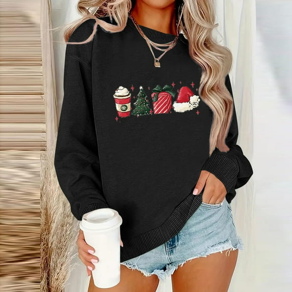 Wancir Women's Oversized Sweatshirt Los Angeles California Crewneck Long Sleeve Casual Loose Pullover Tops