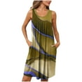 thumbnail image 1 of Wancir Women's Pleated Nightgown Sleeveless Round Neck with Side Pockets, 1 of 5