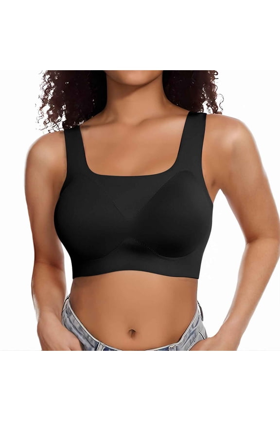 Wancir Women's Plus Size Full-Coverage Wire-Free Bra - Breathable Contour Lift & Seamless Support for All-Day Anti-Bulge Comfort