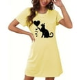 thumbnail image 1 of Wancir Women's Plus Size Sleepshirt Short Sleeve Round Neck with Chest Print for Nightwear, 1 of 6