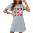 thumbnail image 1 of Wancir Women's Plus Size Sleepshirt Short Sleeve Round Neck with Print for Home Lounging, 1 of 4