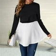 thumbnail image 1 of Wancir Women's Round-Neck Maternity Shirt Clothes Long Sleeve Ruched Pregnancy Top, 1 of 5
