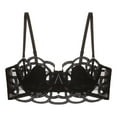 thumbnail image 1 of Wancir Women's Sexy Lace Push Up Plus Size Bra Sheer Balconette Underwire Unlined, 1 of 2