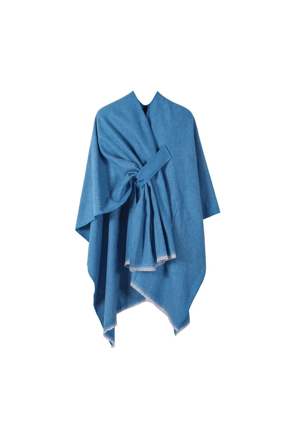 Wancir Women's Shawl Wrap Poncho Warm Cape Cardigan Open Front Shawls for Spring Fall Winter Cold Weather Days