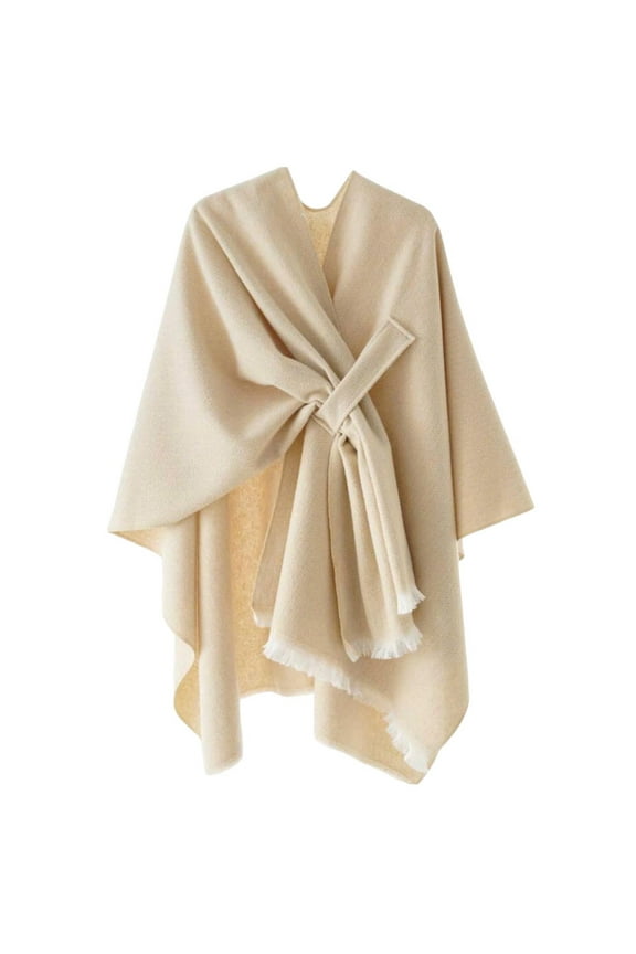 Wancir Women's Shawl Wrap Poncho Warm Cape Cardigan Open Front Shawls for Spring Fall Winter Cold Weather Days