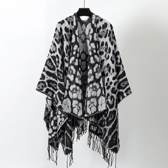 Wancir Women's Shawl Wraps Open Front Poncho Cape Oversized Sweaters Casual Cardigan Shawls for Fall Winter