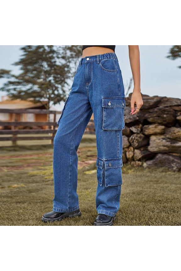 Wancir Women's Tactical Active Loose Pockets Cargo Pants Casual Combat Military Trouser