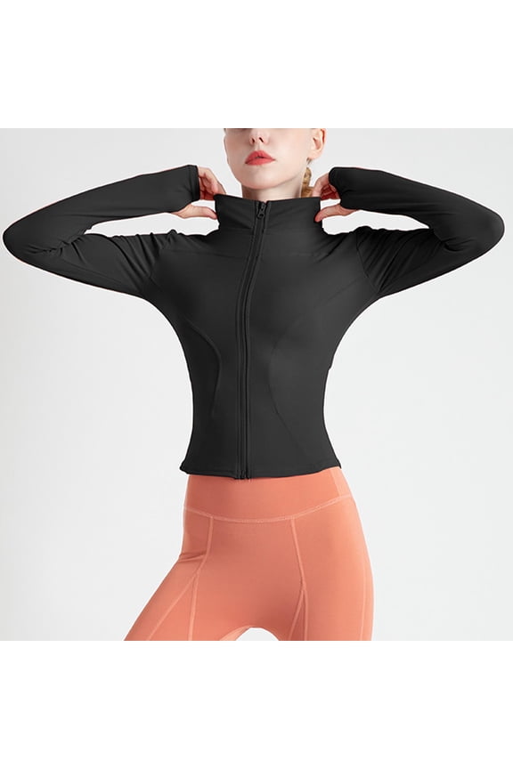 Wancir Women's Track Jackets Breathable Running Jacket Zip Up Sportswear Slim Fit Workout Tops