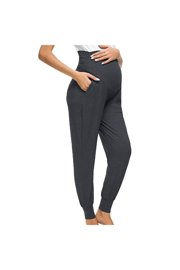 Wancir Women's Under The Belly Super Soft Support Maternity Leggings