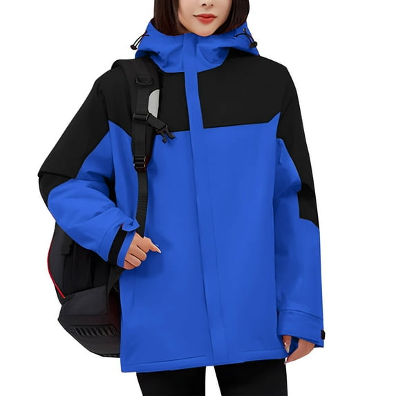 Wancir Women's Waterproof Snow Ski Jakcet Fleece Warm Winter Coat Hooded Windproof Insulated Snowboarding Jacket