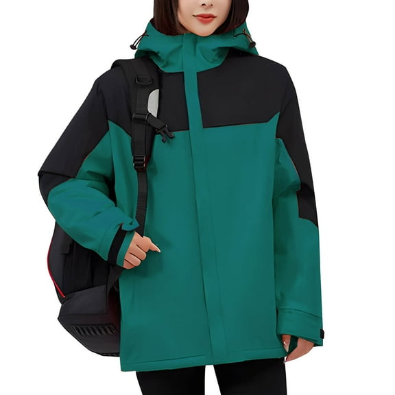 Wancir Women's Waterproof Snow Ski Jakcet Fleece Warm Winter Coat Hooded Windproof Insulated Snowboarding Jacket