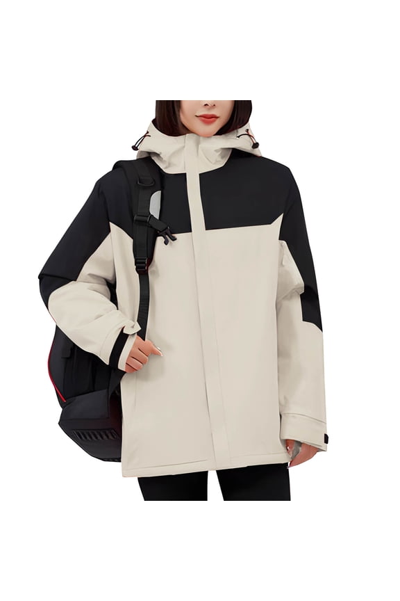 Wancir Women's Waterproof Snow Ski Jakcet Fleece Warm Winter Coat Hooded Windproof Insulated Snowboarding Jacket