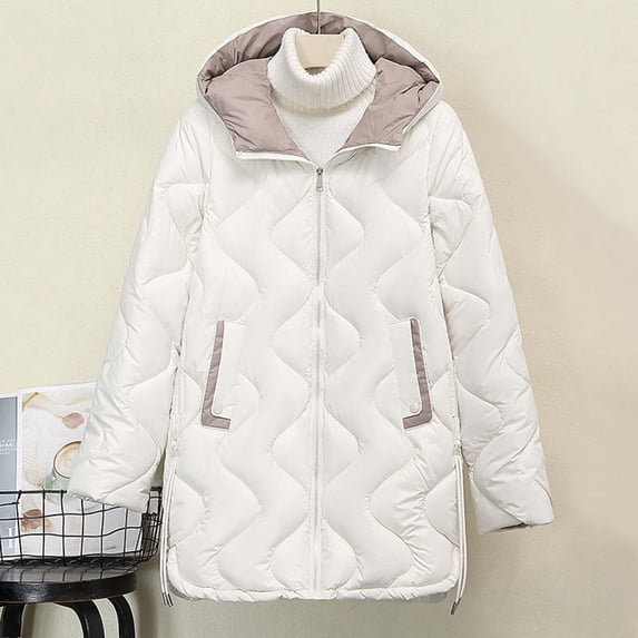 Wancir Women's Winter Down Jacket Thicken Hooded Puffer Long Jackets Warm Quilted Padded Coats