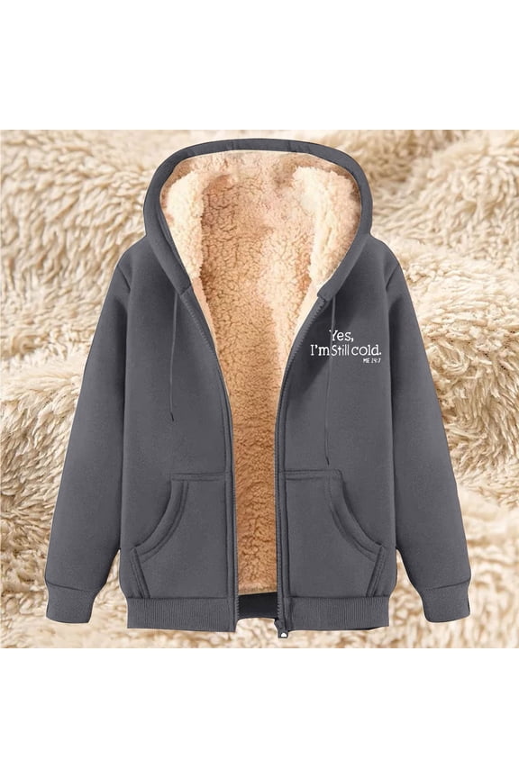 Wancir Women's Winter Warm Fleece Jackets Thick Sherpa Lined Zip up Hoodies Heavyweight Sweatshirt Coat
