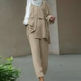 thumbnail image 1 of Wancir Womens 2 Piece Outfits Casual Long Sleeve Button Down Shirt Wide Leg Long Pants Sets Streetwear Loungewear, 1 of 6