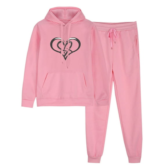 Wancir Womens 2 Piece Outfits Lounge Hoodie Sweatsuit Sets Oversized Sweatshirt Baggy Fall Fashion Sweatpants with Pockets