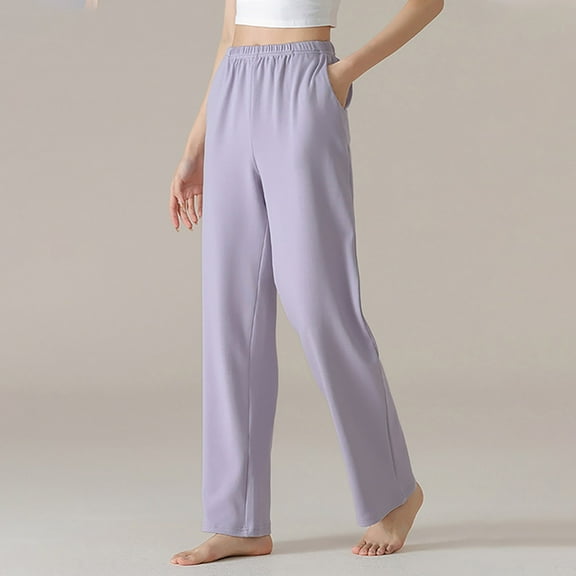Wancir Womens Active Jogger Pants Cotton Sweatpants Workout Elastic Waist Pants with Pockets