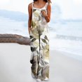 thumbnail image 1 of Wancir Womens Casual Jumpsuits Loose Overalls Summer Sleeveless Stretchy Wide Leg Long Pants Romper with Pockets, 1 of 5
