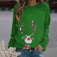 thumbnail image 1 of Wancir Womens Christmas Sweatshirt Funny Reindeer Snowman Crewneck Xmas Holiday Long Sleeves Pullover Tops, 1 of 4