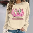 thumbnail image 1 of Wancir Womens' Christmas Sweatshirt Merry and Bright Shirts Plaid Christmas Trees Graphic Pullover Long Sleeve Tops, 1 of 7