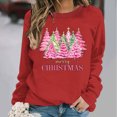 thumbnail image 1 of Wancir Womens' Christmas Sweatshirt Merry and Bright Shirts Plaid Christmas Trees Graphic Pullover Long Sleeve Tops, 1 of 7
