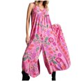 thumbnail image 1 of Wancir Womens Fashion Summer Flower Button Pocket Printing Jumpsuits Pants Jumpsuit, 1 of 2