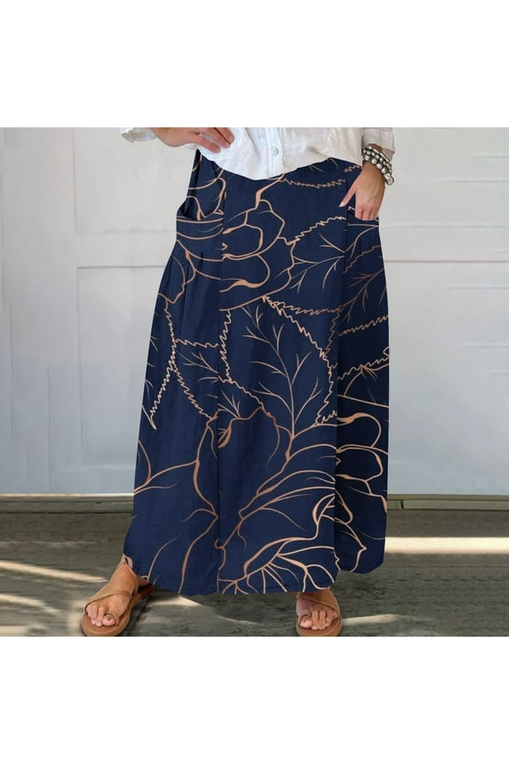 Wancir Womens High Waist Polka Dot Pleated Midi Swing Skirt with Pockets