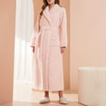 thumbnail image 1 of Wancir Womens Long Robe Soft Warm Fleece Plush Bathrobe Ladies Sleepwear Pajamas Housecoat Nightgown, 1 of 3