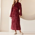 thumbnail image 1 of Wancir Womens Long Robe Soft Warm Fleece Plush Bathrobe Ladies Sleepwear Pajamas Housecoat Nightgown, 1 of 6