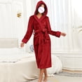 thumbnail image 1 of Wancir Womens Long Robe Soft Warm Fleece Plush Bathrobe Ladies Sleepwear Pajamas Housecoat Nightgown, 1 of 6