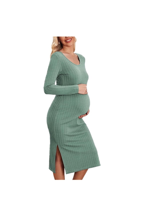 Wancir Womens Maternity Dress Short Sleeve Off-The-Shoulder Nursing Dresses Pregnancy Clothes