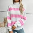 thumbnail image 1 of Wancir Womens Mock Neck Long Sleeve Knit Sweaters Turtleneck Casual Lightweight Button Cuffs Fall Pullover Sweater, 1 of 9