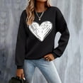 thumbnail image 1 of Wancir Womens Oversized Sweatshirts Graphic Print Long Sleeve Crewneck Lightweight Hoodies Thin Casual Loose Pullover Tops, 1 of 6