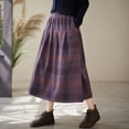 thumbnail image 1 of Wancir Womens Plaid Skirt Elastic Waist A-Line Victorian Tartan Maxi Skirts, 1 of 1