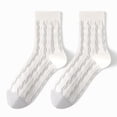 thumbnail image 1 of Wancir Womens Ruffle Cute Socks: 1 Pairs Lettuce Edge Socks - Crew Mid Calf Socks Pairs with Sneakers, 1 of 3