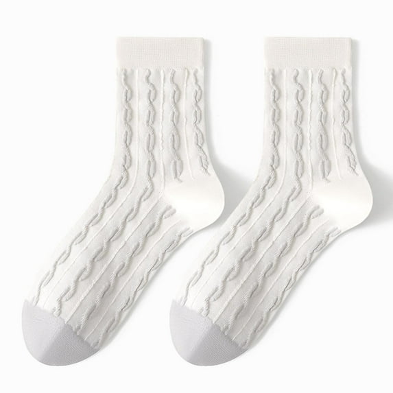 Wancir Womens Ruffle Cute Socks: 1 Pairs Lettuce Edge Socks - Crew Mid Calf Socks Pairs with Sneakers