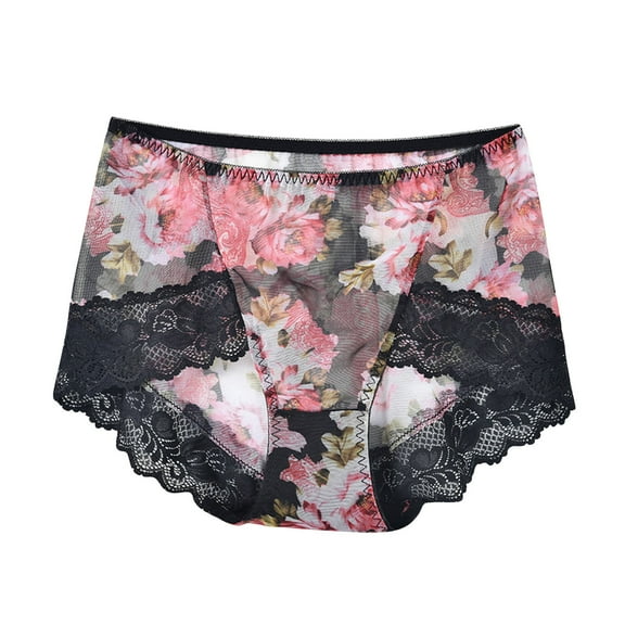 Wancir Womens Sexy Underwear Lace Panties High Waisted Plus Size Ladies Brief for Women