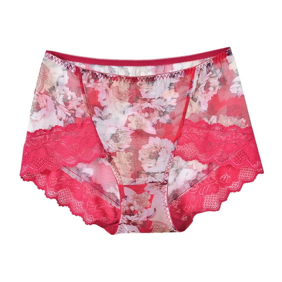 Wancir Womens Sexy Underwear Lace Panties High Waisted Plus Size Ladies Brief for Women