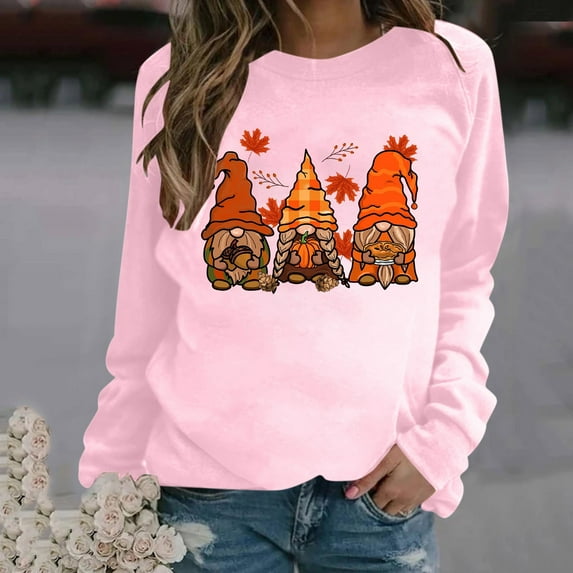 Wancir Womens Thanksgiving Shirt Leopard Pumpkin Printed Cute Graphic Tee Thankful Grateful Blessed T-Shirts Fall Top