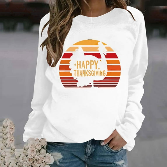 Wancir Womens Thanksgiving Shirt Leopard Pumpkin Printed Cute Graphic Tee Thankful Grateful Blessed T-Shirts Fall Top